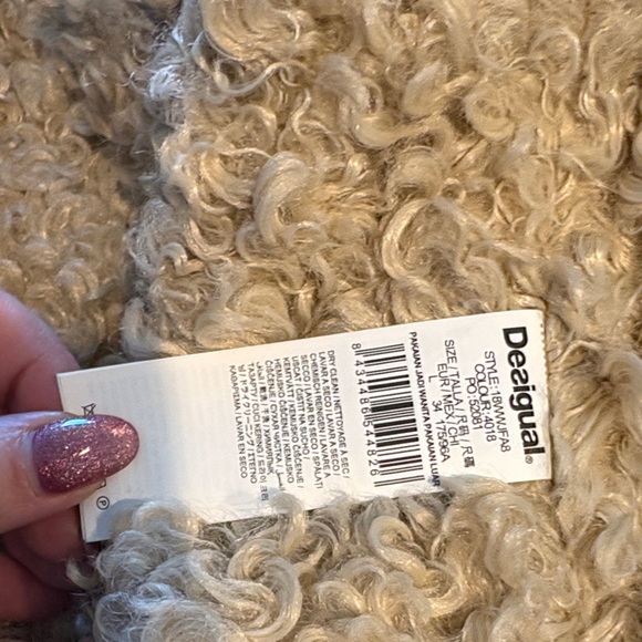 Desigual Multicolor Teddy Jacket with Faux Fur - Picture 9 of 9